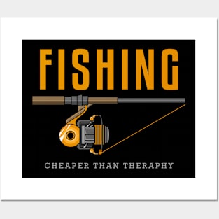 Fishing, cheaper than therapie Posters and Art